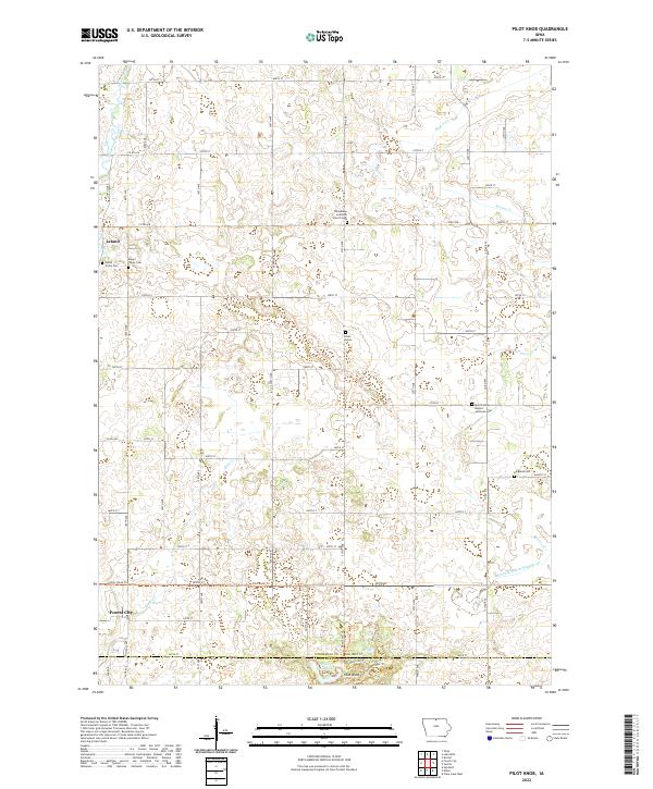 US Topo 7.5-minute map for Pilot Knob IA