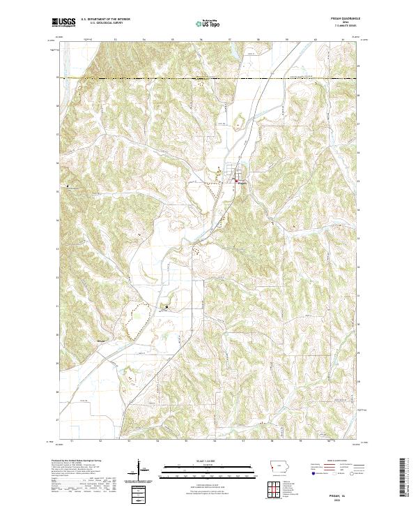 US Topo 7.5-minute map for Pisgah IA