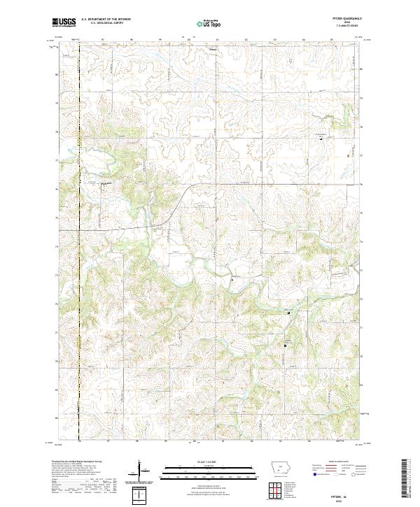 US Topo 7.5-minute map for Pitzer IA