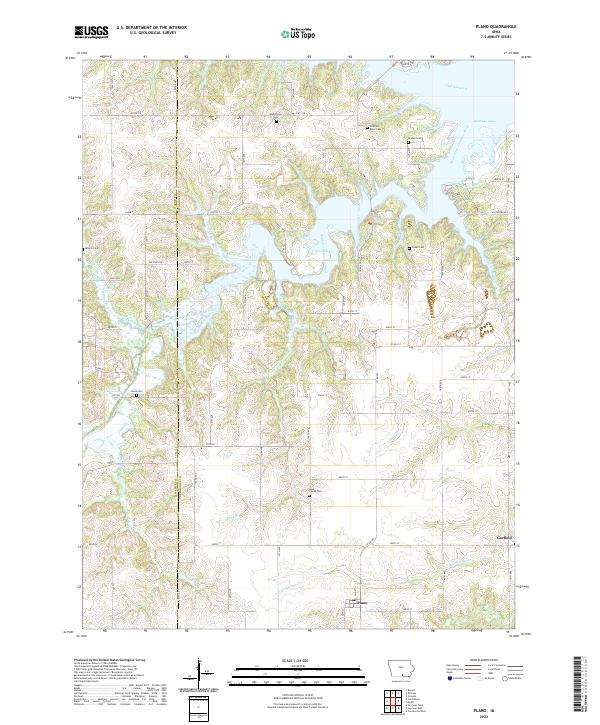 US Topo 7.5-minute map for Plano IA