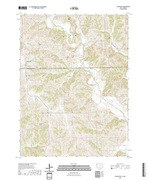 US Topo 7.5-minute map for Pleasanton IAMO