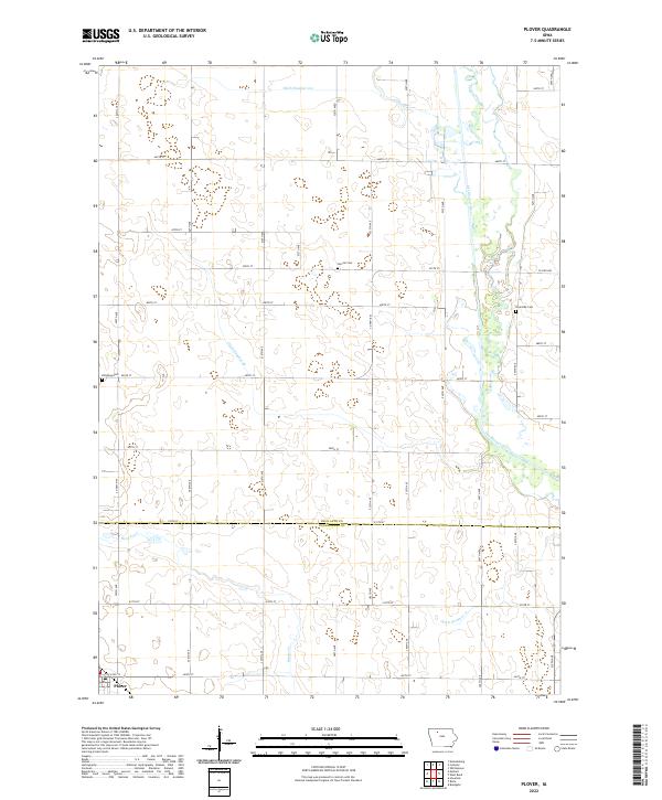 US Topo 7.5-minute map for Plover IA