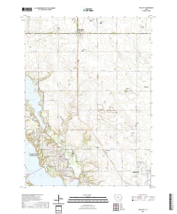 US Topo 7.5-minute map for Polk City IA