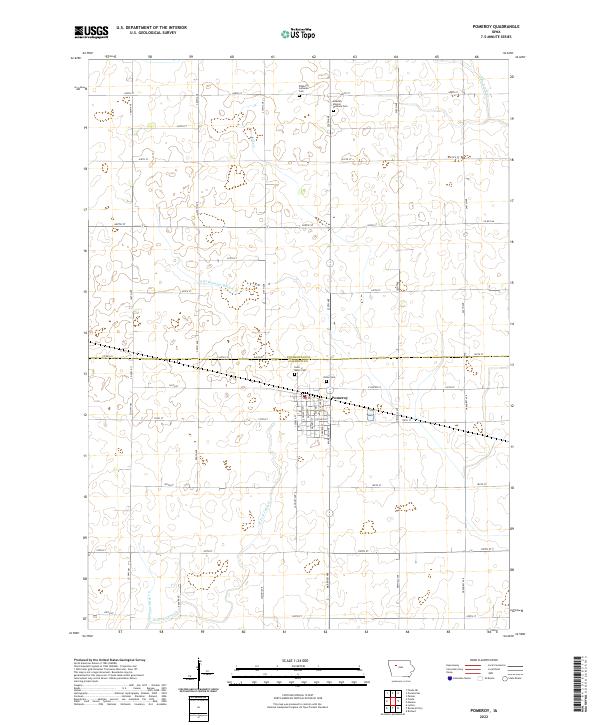 US Topo 7.5-minute map for Pomeroy IA