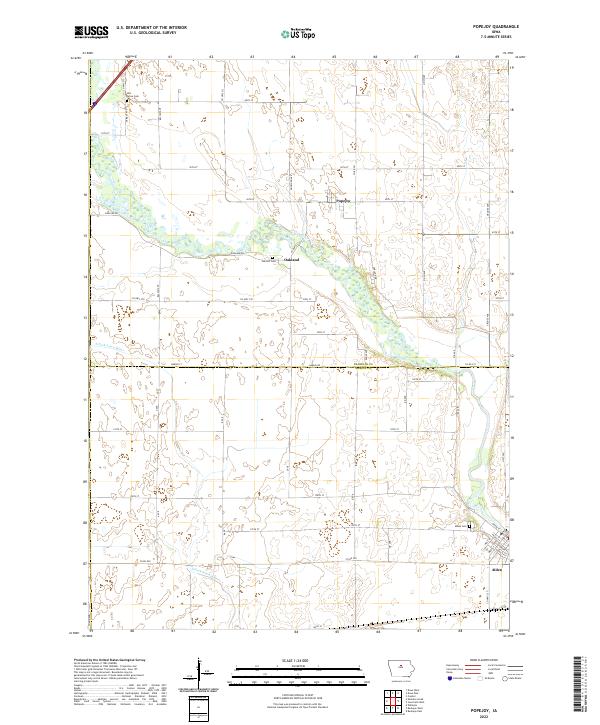 US Topo 7.5-minute map for Popejoy IA