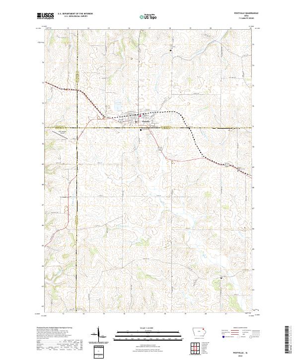 US Topo 7.5-minute map for Postville IA