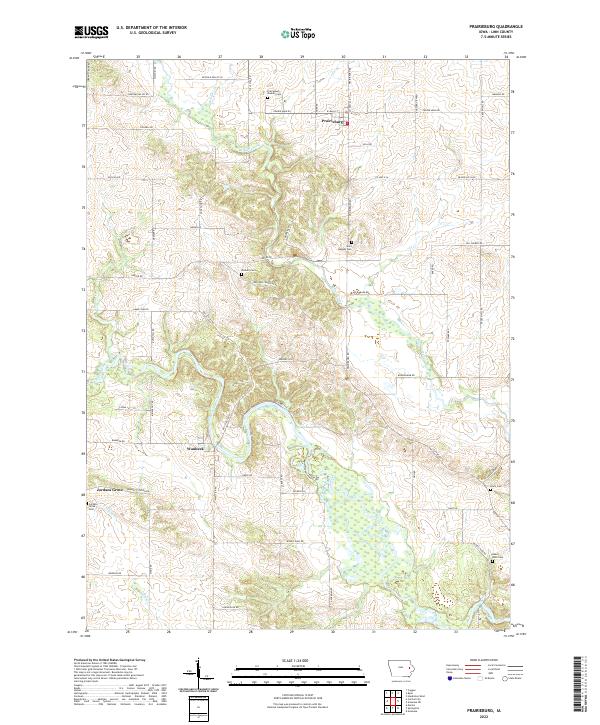 US Topo 7.5-minute map for Prairieburg IA