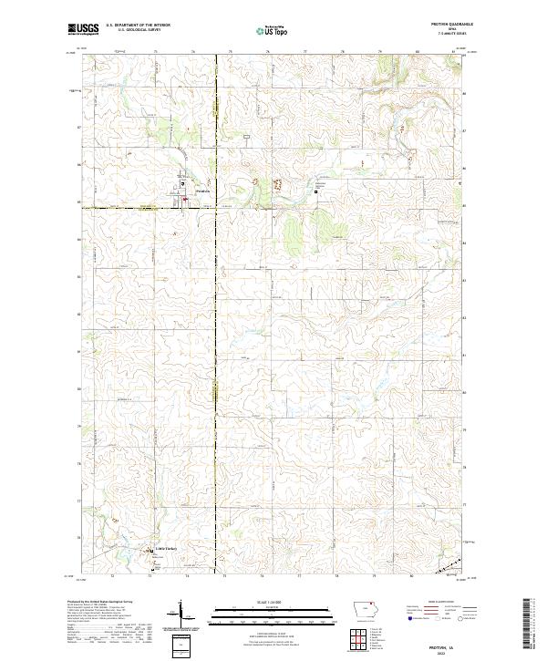 US Topo 7.5-minute map for Protivin IA