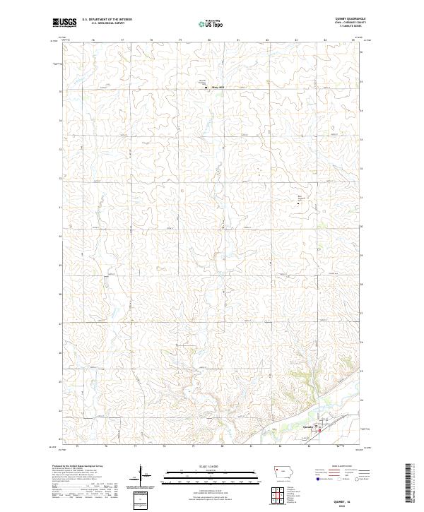 US Topo 7.5-minute map for Quimby IA