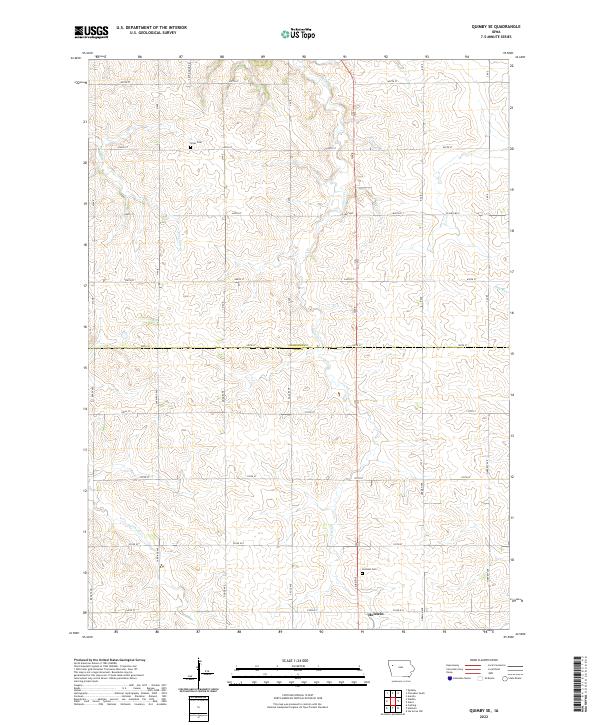 US Topo 7.5-minute map for Quimby SE IA