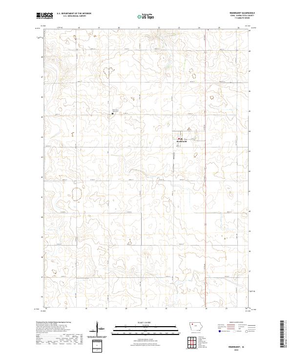 US Topo 7.5-minute map for Rembrandt IA