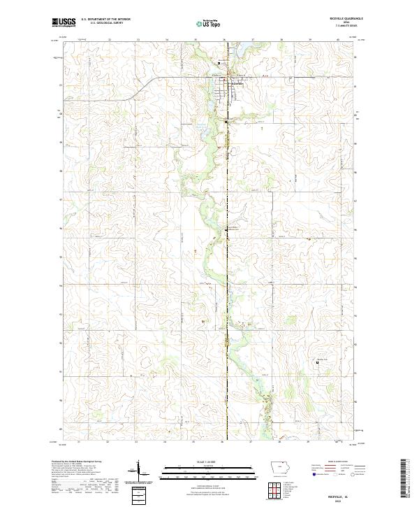 US Topo 7.5-minute map for Riceville IA