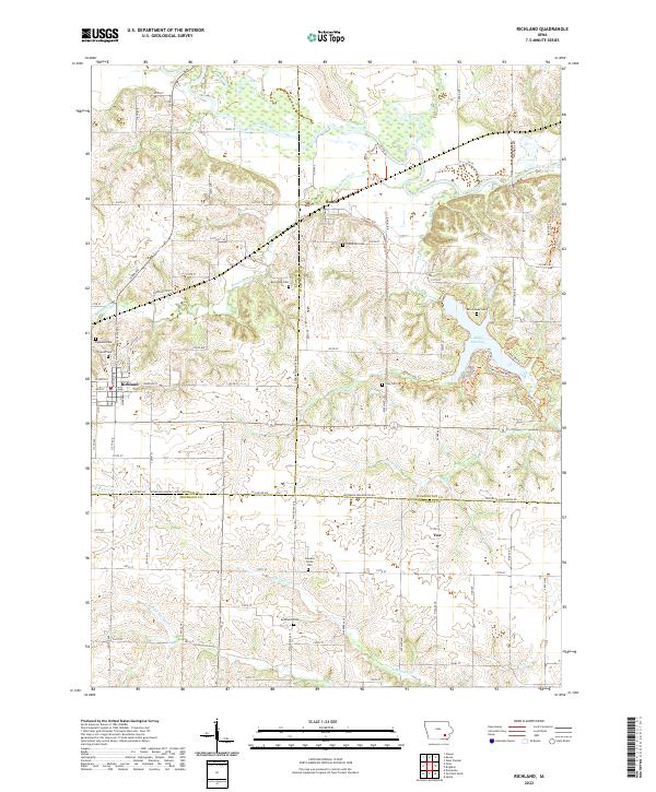 US Topo 7.5-minute map for Richland IA