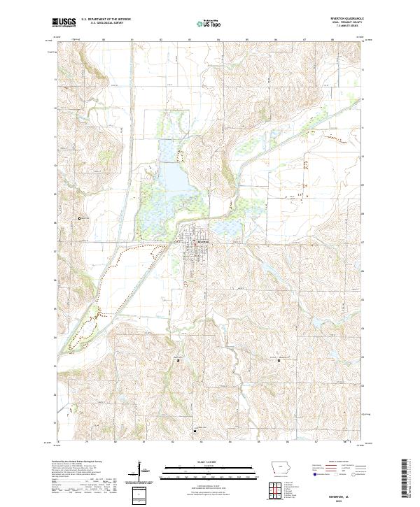 US Topo 7.5-minute map for Riverton IA