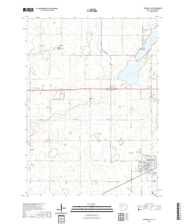 US Topo 7.5-minute map for Rockwell City IA