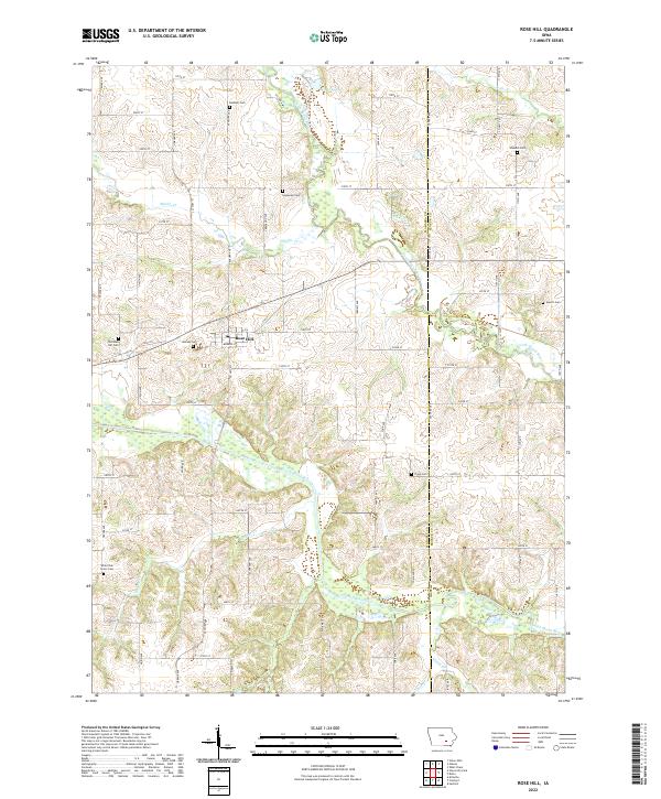 US Topo 7.5-minute map for Rose Hill IA