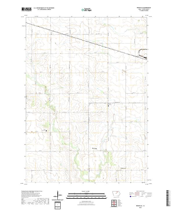 US Topo 7.5-minute map for Roseville IA