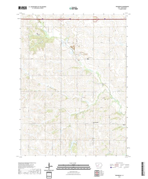 US Topo 7.5-minute map for Rosserdale IA