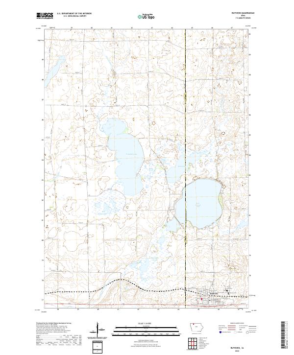 US Topo 7.5-minute map for Ruthven IA