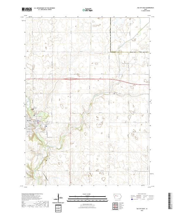 US Topo 7.5-minute map for Sac City East IA