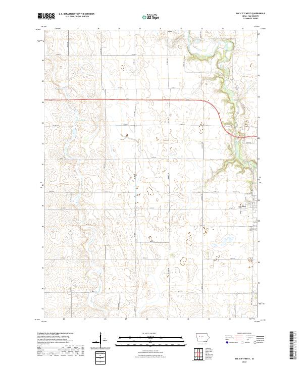 US Topo 7.5-minute map for Sac City West IA