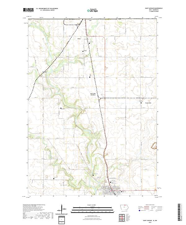 US Topo 7.5-minute map for Saint Ansgar IAMN