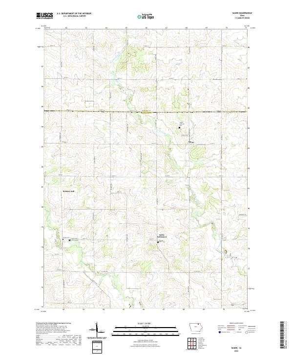 US Topo 7.5-minute map for Saude IA