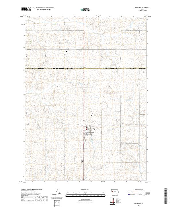 US Topo 7.5-minute map for Schleswig IA