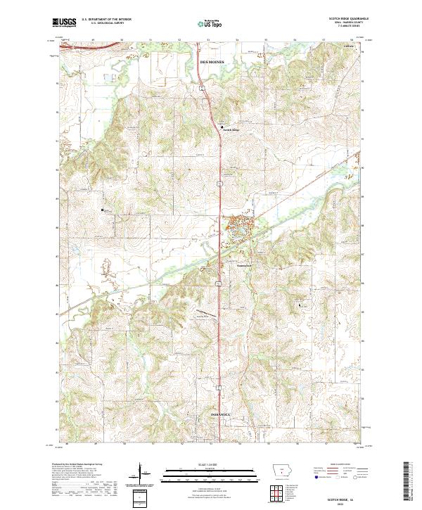 US Topo 7.5-minute map for Scotch Ridge IA