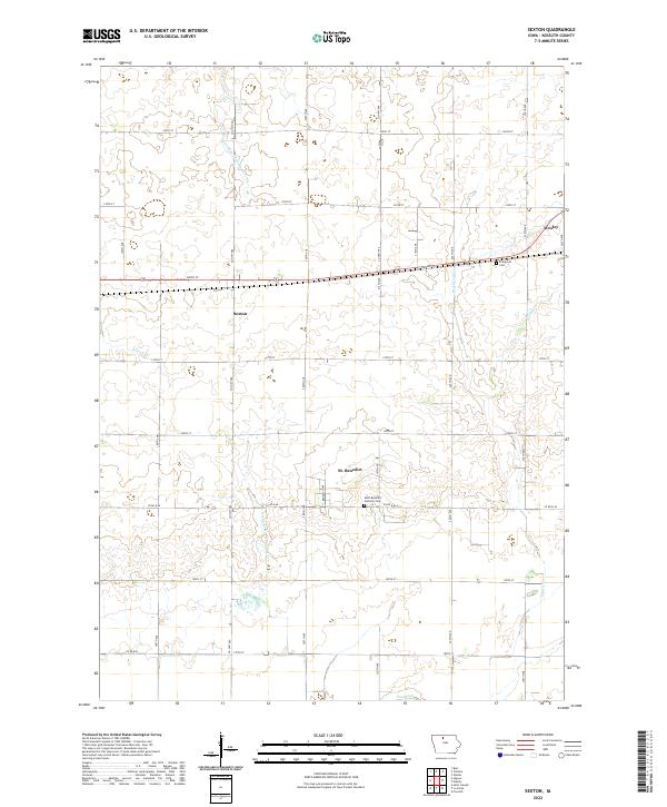 US Topo 7.5-minute map for Sexton IA