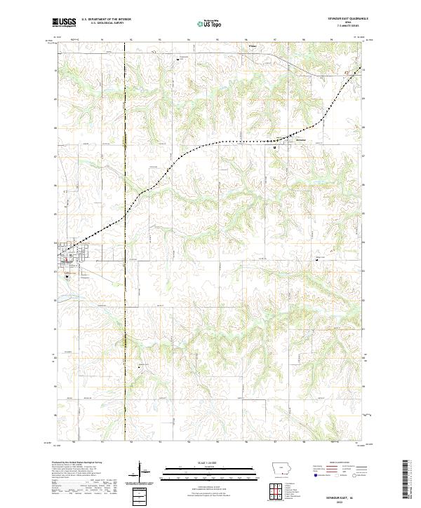 US Topo 7.5-minute map for Seymour East IA