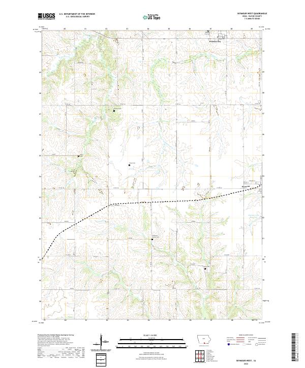 US Topo 7.5-minute map for Seymour West IA