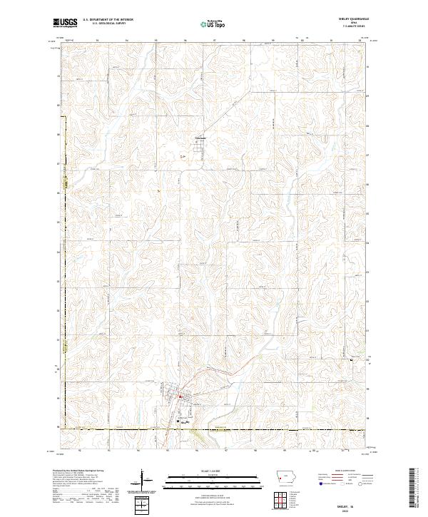 US Topo 7.5-minute map for Shelby IA