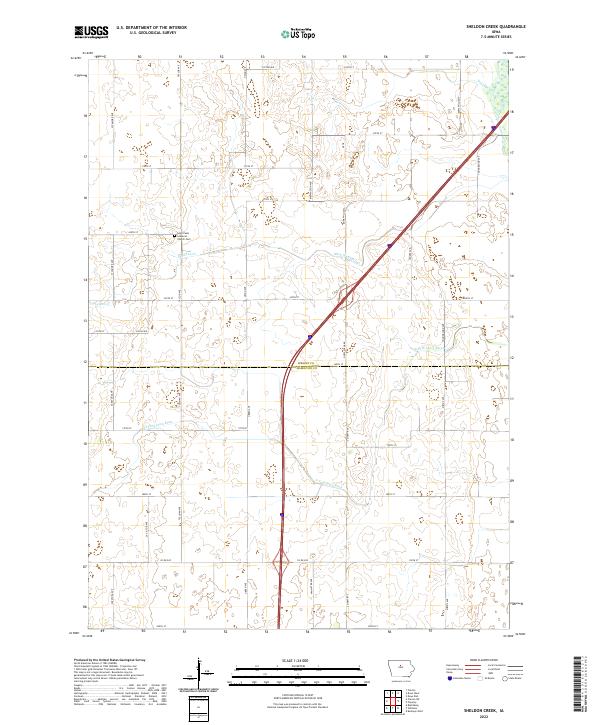 US Topo 7.5-minute map for Sheldon Creek IA