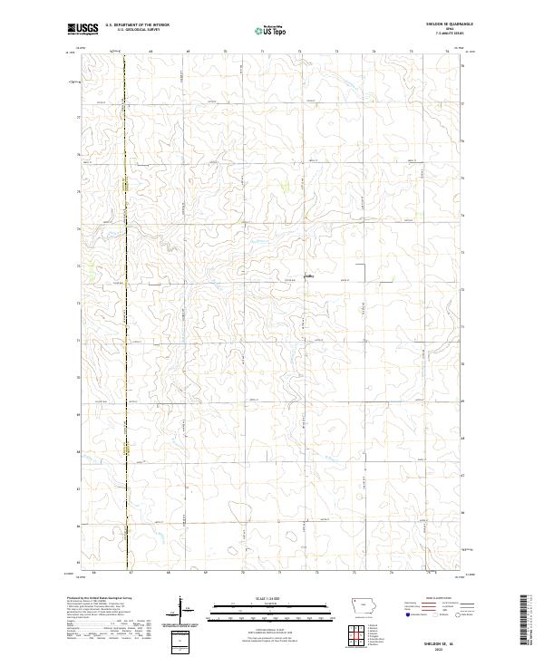 US Topo 7.5-minute map for Sheldon SE IA