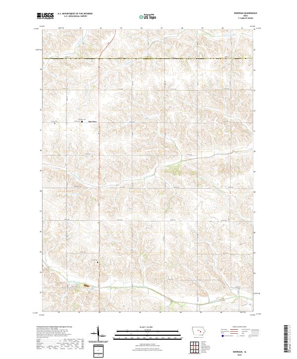 US Topo 7.5-minute map for Sheridan IA