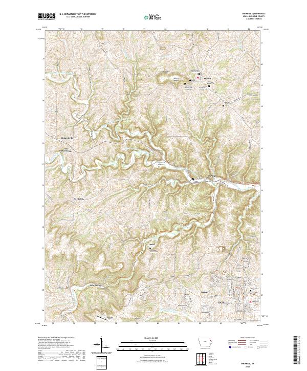 US Topo 7.5-minute map for Sherrill IA