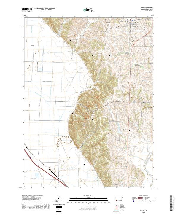 US Topo 7.5-minute map for Sidney IA