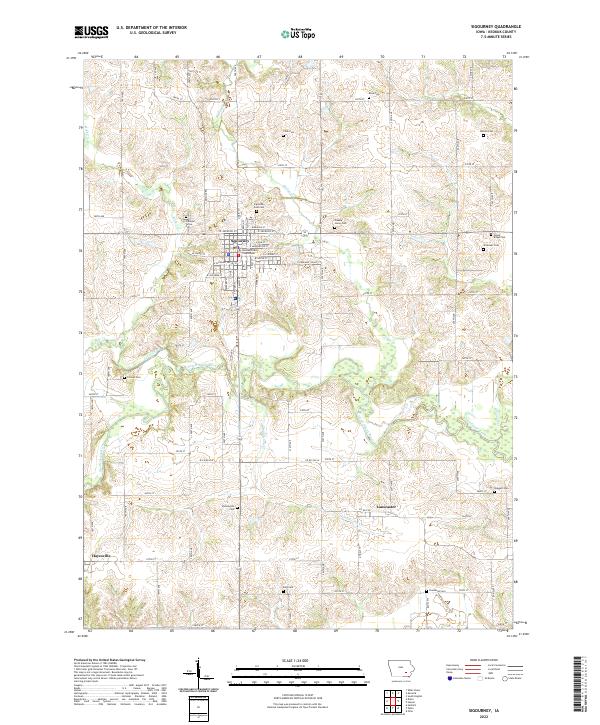 US Topo 7.5-minute map for Sigourney IA