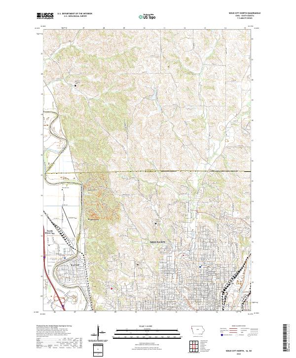 US Topo 7.5-minute map for Sioux City North IASD