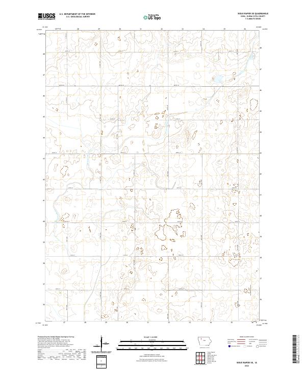 US Topo 7.5-minute map for Sioux Rapids SE IA