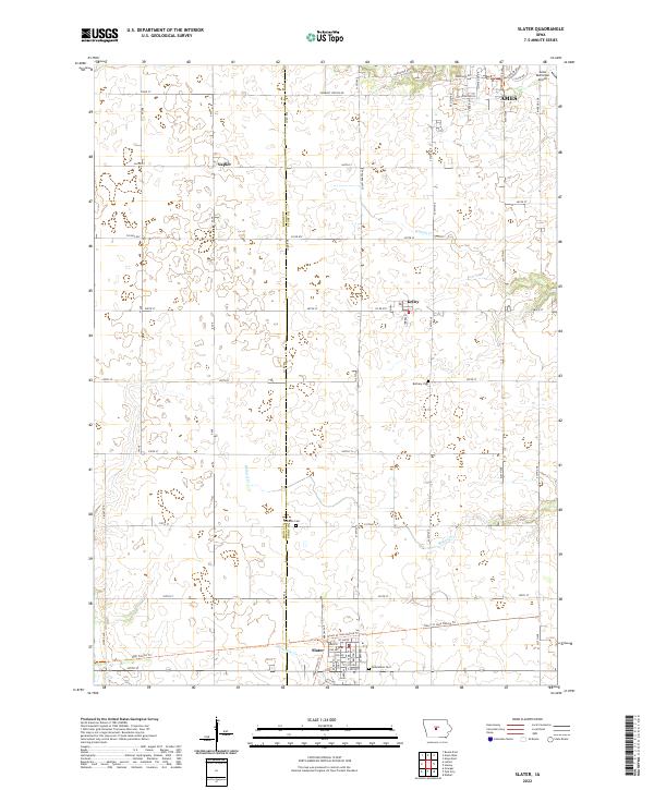 US Topo 7.5-minute map for Slater IA