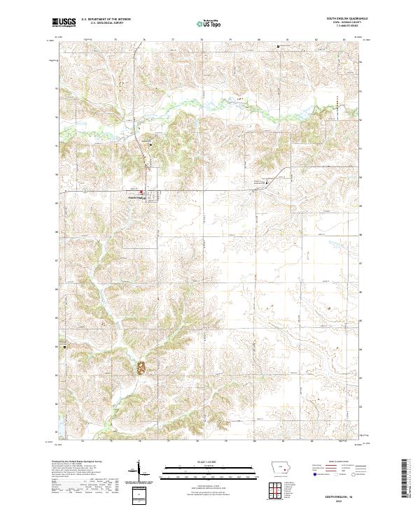 US Topo 7.5-minute map for South English IA