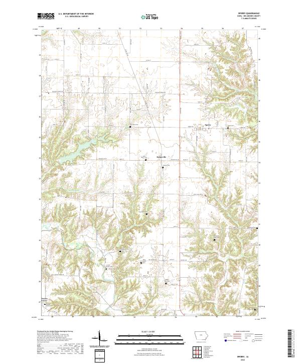 US Topo 7.5-minute map for Sperry IA