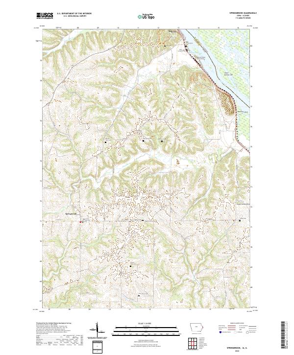 US Topo 7.5-minute map for Springbrook IAIL