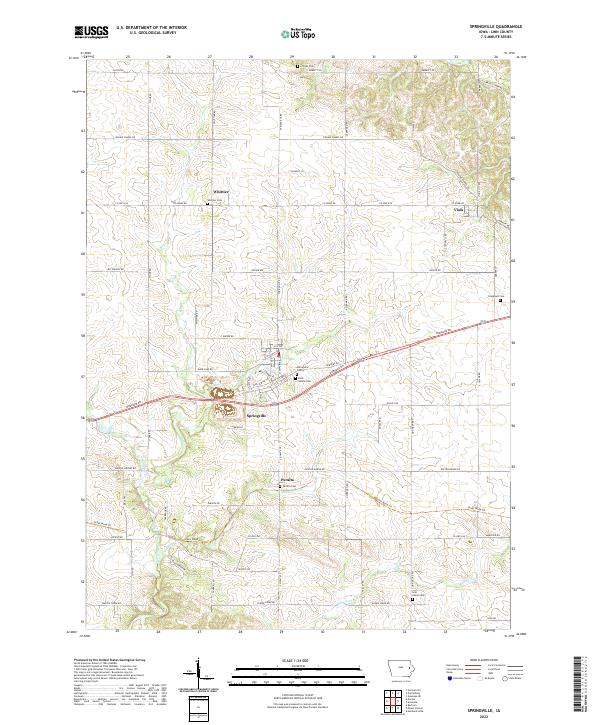 US Topo 7.5-minute map for Springville IA