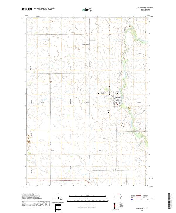 US Topo 7.5-minute map for Stacyville IAMN