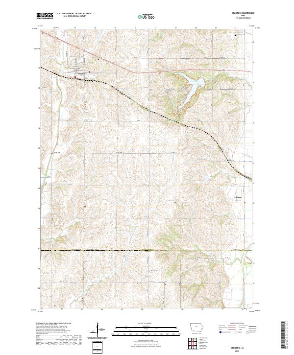 US Topo 7.5-minute map for Stanton IA