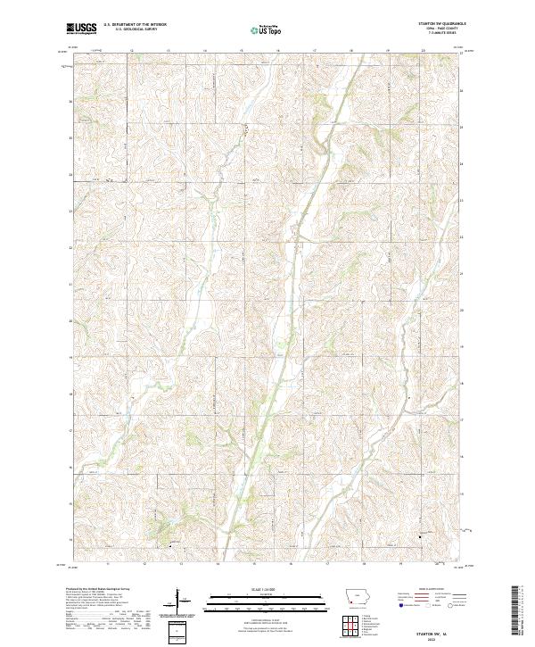 US Topo 7.5-minute map for Stanton SW IA