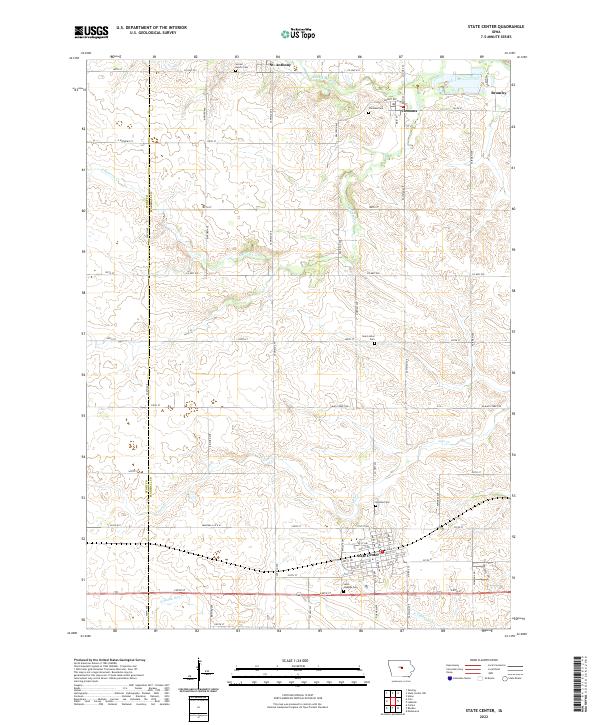 US Topo 7.5-minute map for State Center IA